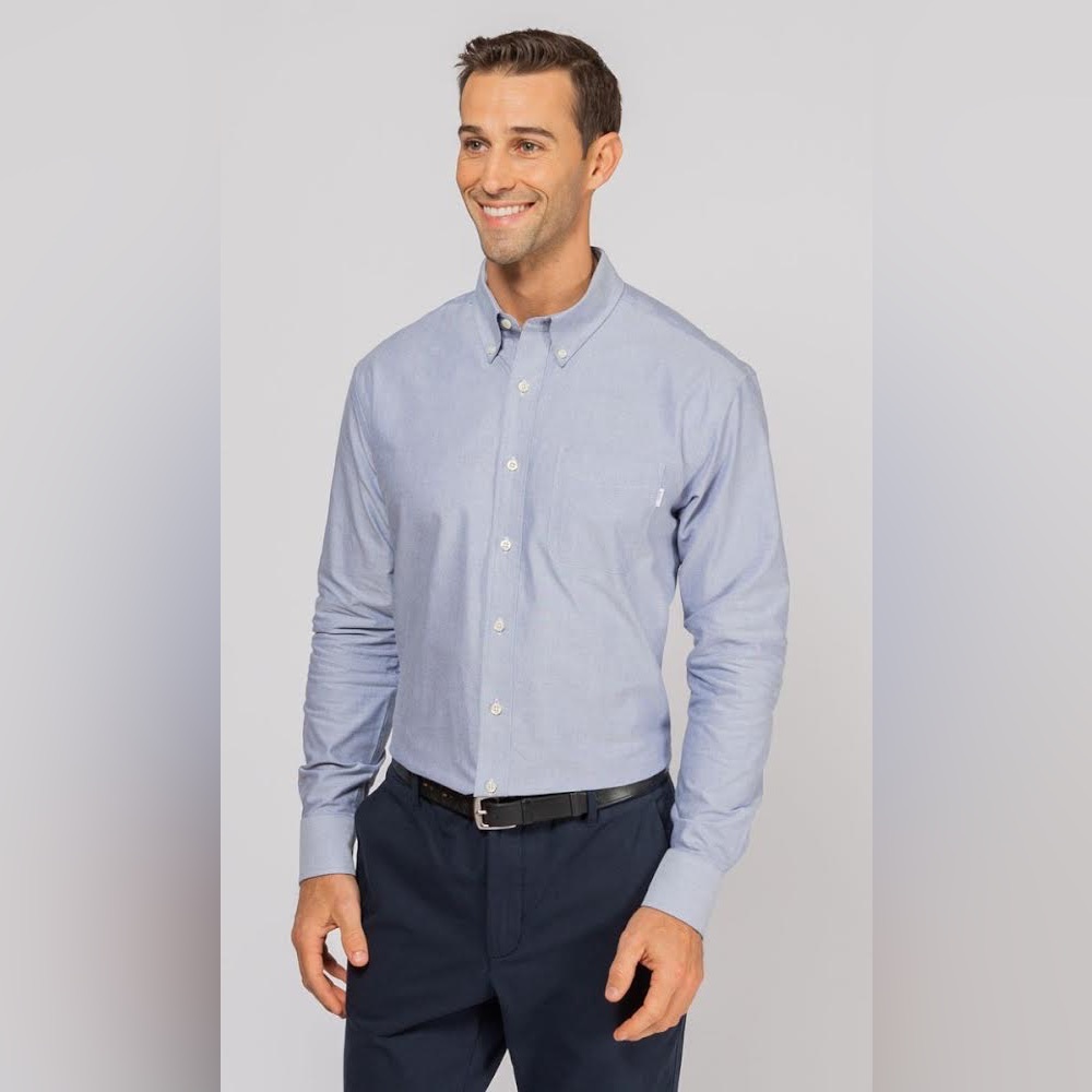 Oobe Men’s Button Down Jaden Shirt Blue Large